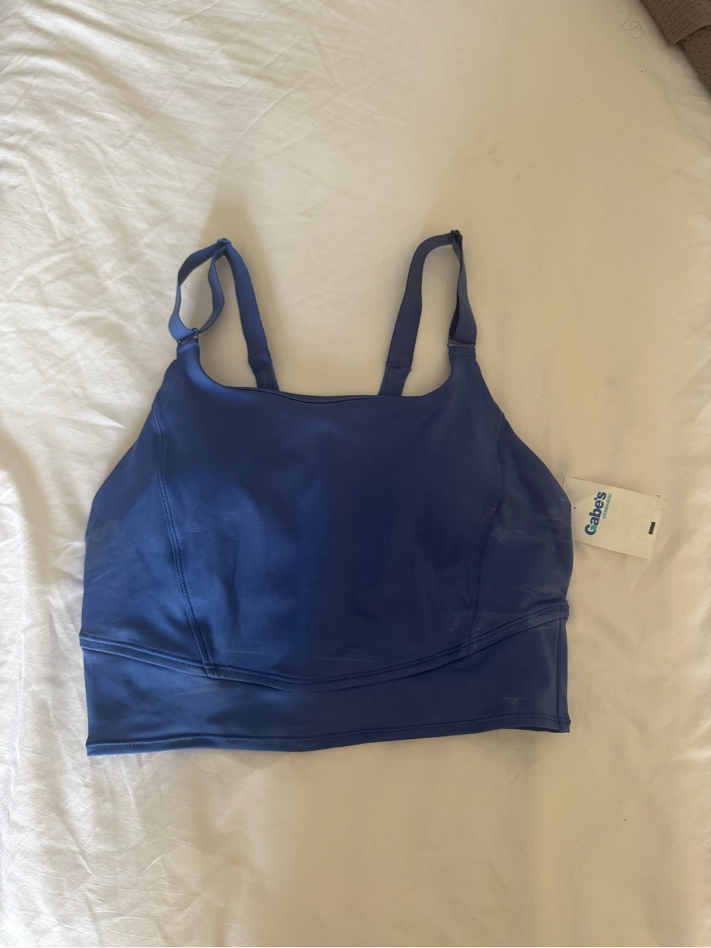 all in motion Blue Swim Crop Bikini Top